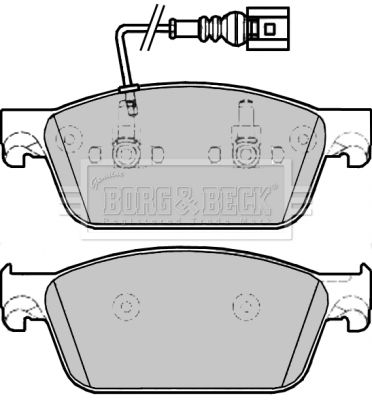 BORG & BECK Комплект тормозных колодок, дисковый тормоз BBP2275